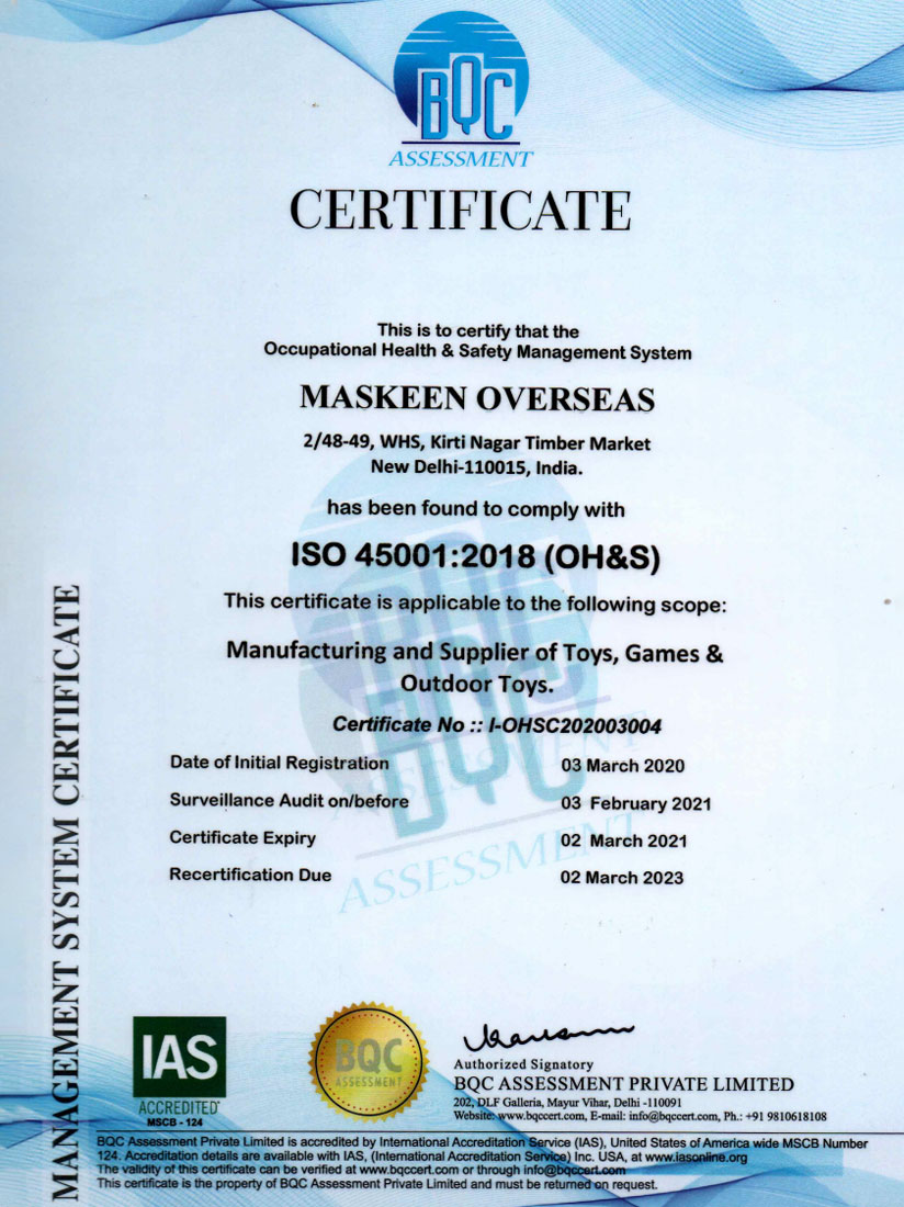 ISO Certificate - 45001