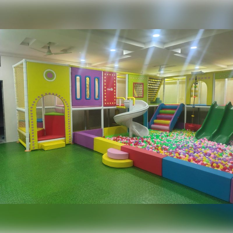 Indoor Soft Play Ball Pool with Double Slide & Spiral Slide for Kids Manufacturer in Yadgir