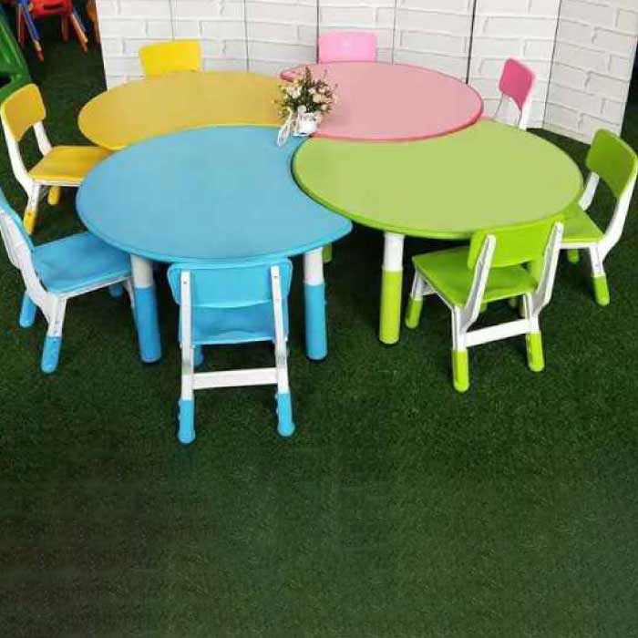 Multicolor Crescent Table Manufacturer in Delhi NCR