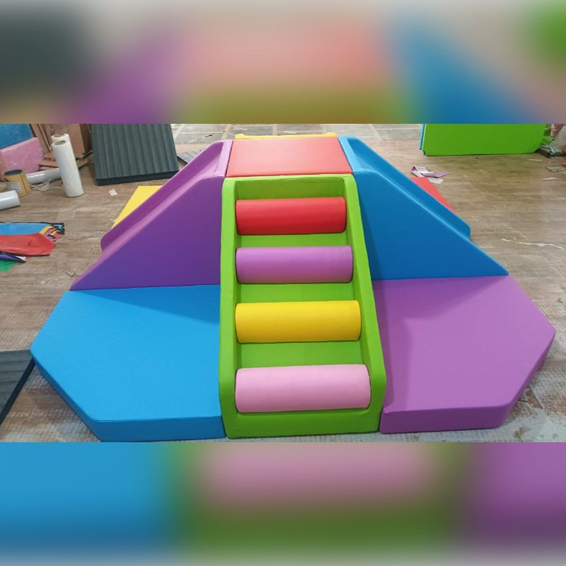 Kids Soft Play Climber with Double Slide and Roller Steps Manufacturer in Bagpat