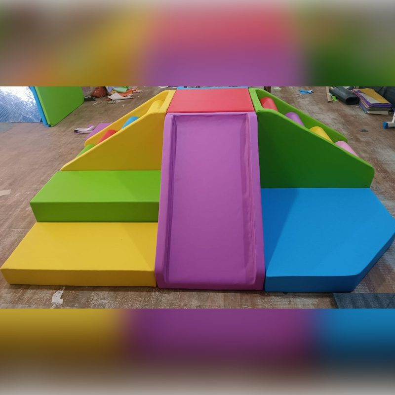 Kids Soft Play Climber with Double Slide and Roller Steps Manufacturer in Bagpat