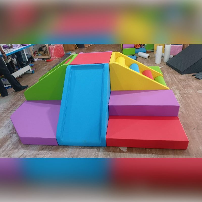 Kids Soft Play Climber with Double Slide and Roller Steps Manufacturer in Bagpat