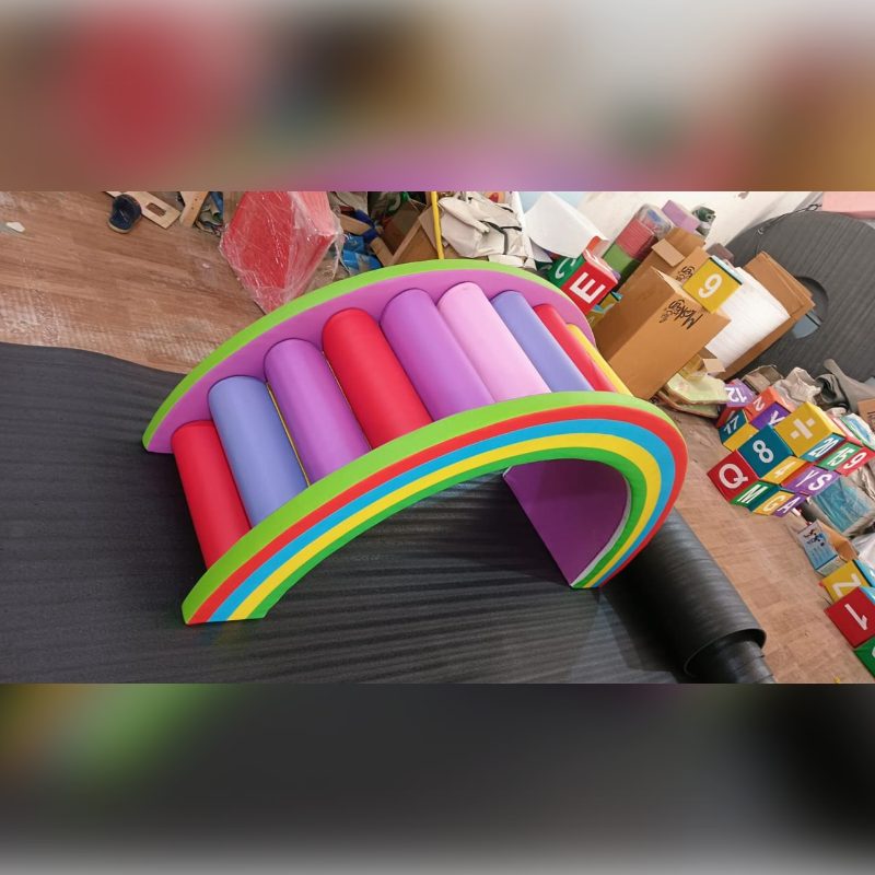 Rainbow Soft Play Roller Bridge for Kids Manufacturer in Khandwa