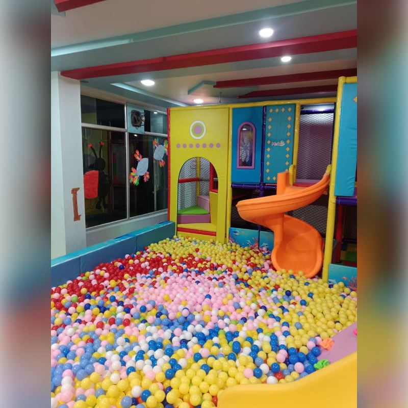 Indoor Soft Play Equipment with Spiral Slide and Ball Pool Manufacturer in Bundi