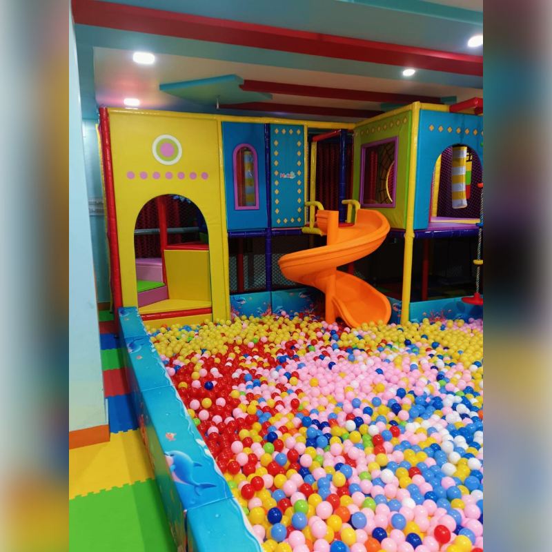Indoor Soft Play Equipment with Spiral Slide and Ball Pool Manufacturer in Bundi