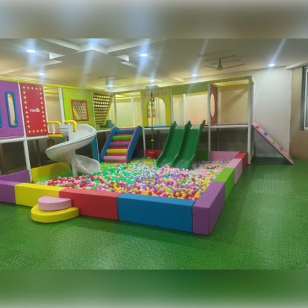 Indoor Soft Play Ball Pool with Double Slide and Spiral Slide for Kids Manufacturer in Barabanki