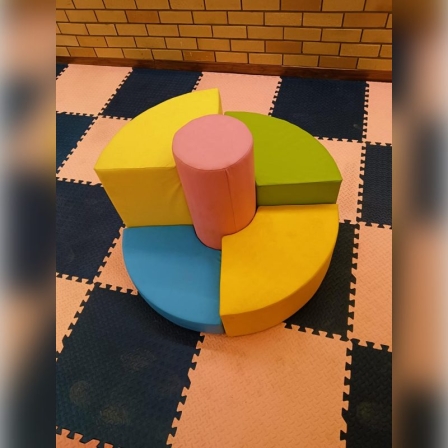 Soft Play Seating Set with Round Table and Foam Stools Manufacturer in Delhi NCR