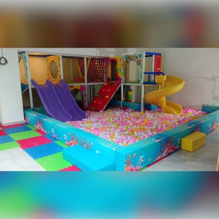 Indoor Soft Play Ball Pool with Double Slide and Spiral Slide Manufacturer in Kakching
