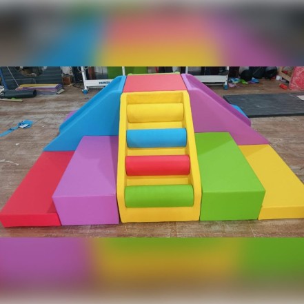 Kids Soft Play Climber with Double Slide and Roller Steps Manufacturer in Kadapa