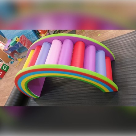 Rainbow Soft Play Roller Bridge for Kids Manufacturer in Kadapa